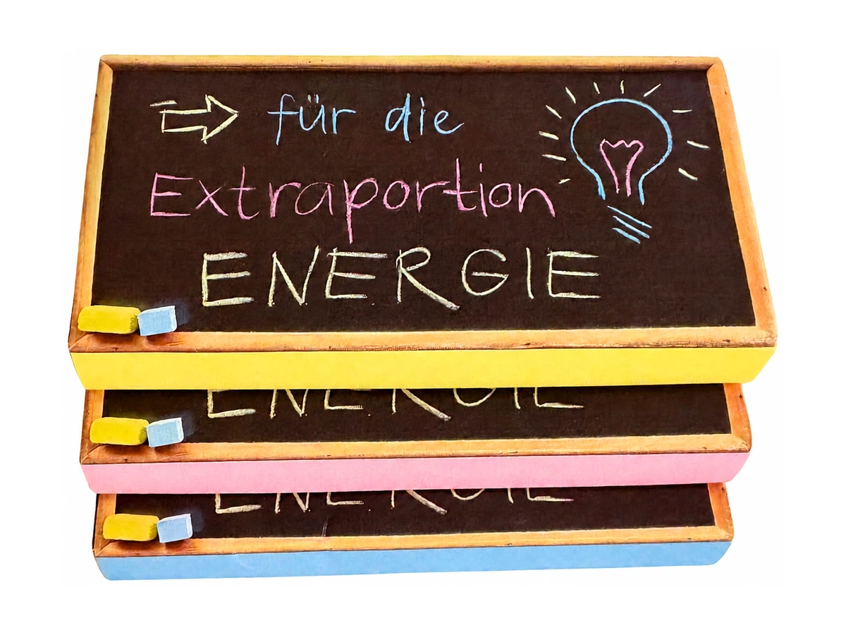 3er-Set Schokoladenhüllen «Für die Extraportion Energie» in Gelb, Rosa und Hellblau